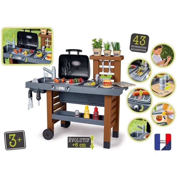 Cuisine d'ExtÈrieur …volutive Smoby - Grill et Plancha - 40 Accessoires