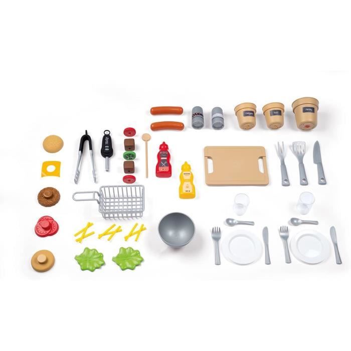 Cuisine d'ExtÈrieur …volutive Smoby - Grill et Plancha - 40 Accessoires