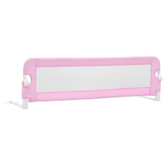 Barrière de sécurité de lit d'enfant Rose 120x42 cm Polyester