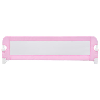 Barrière de sécurité de lit d'enfant Rose 120x42 cm Polyester