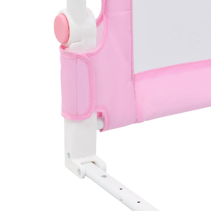 Barrière de sécurité de lit d'enfant Rose 120x42 cm Polyester