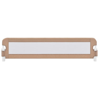 Barrière de sécurité de lit d'enfant Taupe 180x42 cm Polyester