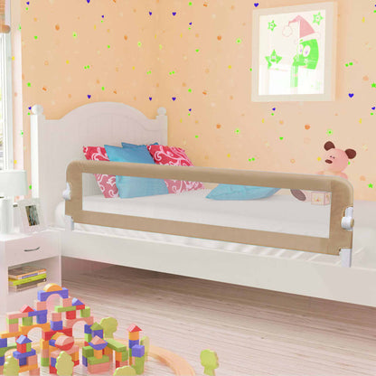 Barrière de sécurité de lit d'enfant Taupe 180x42 cm Polyester