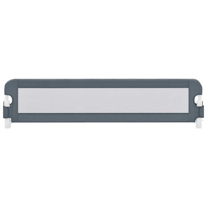 Barrière de sécurité de lit d'enfant Gris 180x42 cm Polyester
