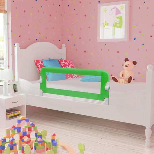 Barrière de lit de sécurité pour tout-petits 2pcs Vert 102x42cm
