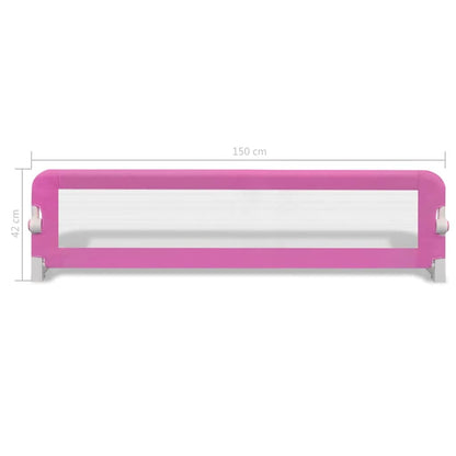 Barrière de lit de sécurité pour tout-petits 2pcs Rose 150x42cm