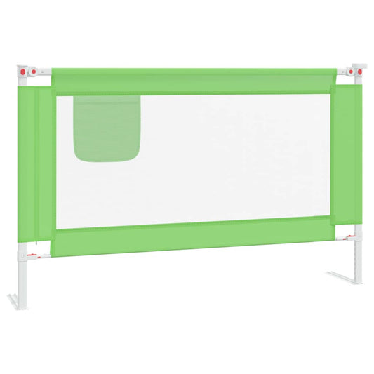 Barrière de sécurité de lit d'enfant Vert 120x25 cm Tissu