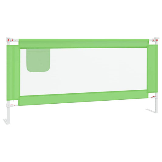 Barrière de sécurité de lit d'enfant Vert 190x25 cm Tissu
