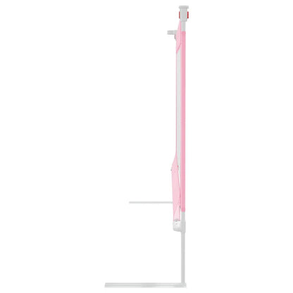 Barrière de sécurité de lit d'enfant Rose 150x25 cm Tissu