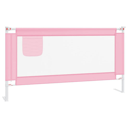 Barrière de sécurité de lit d'enfant Rose 160x25 cm Tissu