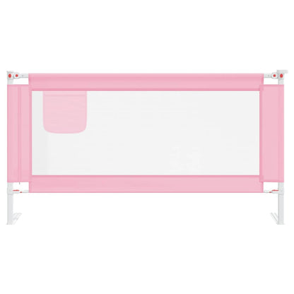 Barrière de sécurité de lit d'enfant Rose 160x25 cm Tissu