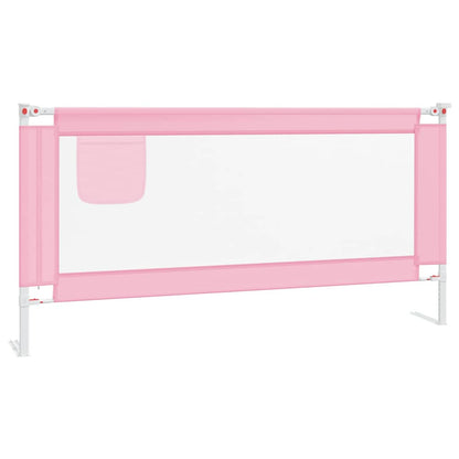 Barrière de sécurité de lit d'enfant Rose 180x25 cm Tissu