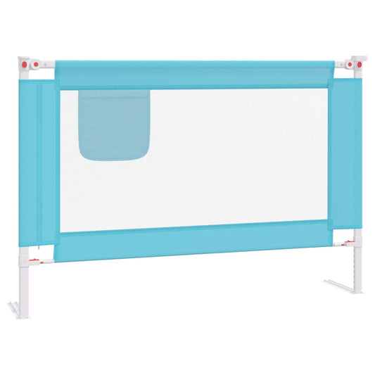 Barrière de sécurité de lit d'enfant Bleu 100x25 cm Tissu