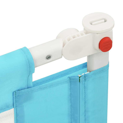 Barrière de sécurité de lit d'enfant Bleu 100x25 cm Tissu