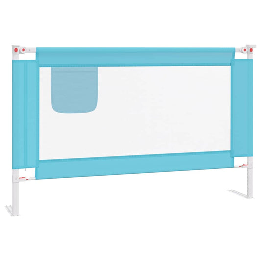 Barrière de sécurité de lit d'enfant Bleu 120x25 cm Tissu