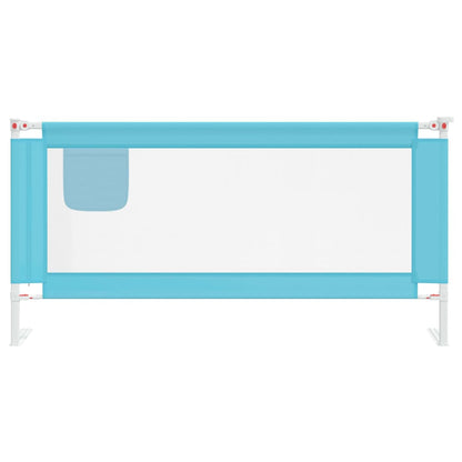 Barrière de sécurité de lit d'enfant Bleu 180x25 cm Tissu