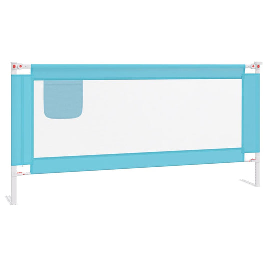 Barrière de sécurité de lit d'enfant Bleu 190x25 cm Tissu
