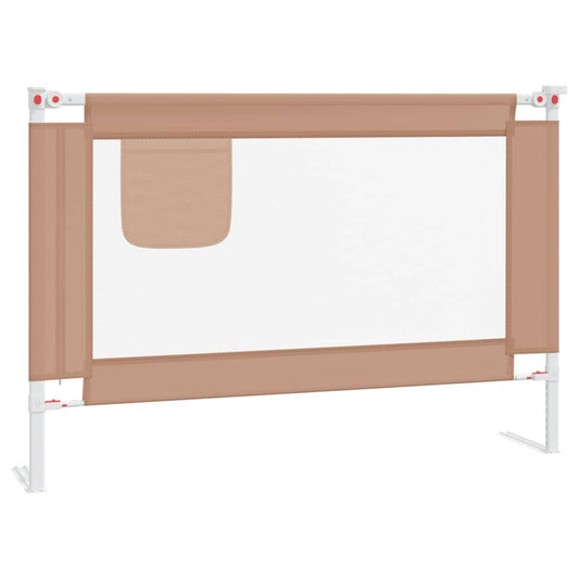 Barrière de sécurité de lit d'enfant Taupe 100x25 cm Tissu