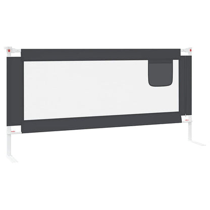 Barrière de sécurité de lit d'enfant Gris foncé 190x25 cm Tissu