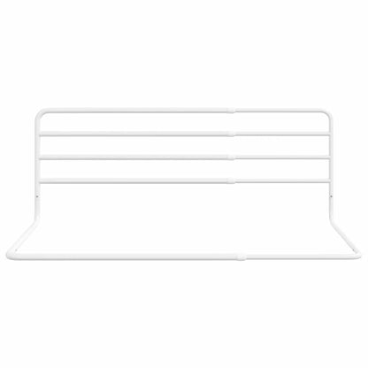 Barrière de sécurité de lit d'enfant Blanc (76-137)x55 cm Fer