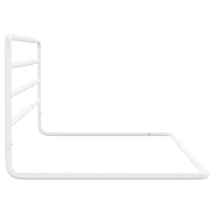 Barrière de sécurité de lit d'enfant Blanc (76-137)x55 cm Fer
