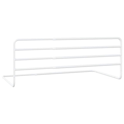 Barrière de sécurité de lit d'enfant Blanc (76-137)x55 cm Fer