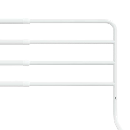 Barrière de sécurité de lit d'enfant Blanc (76-137)x55 cm Fer