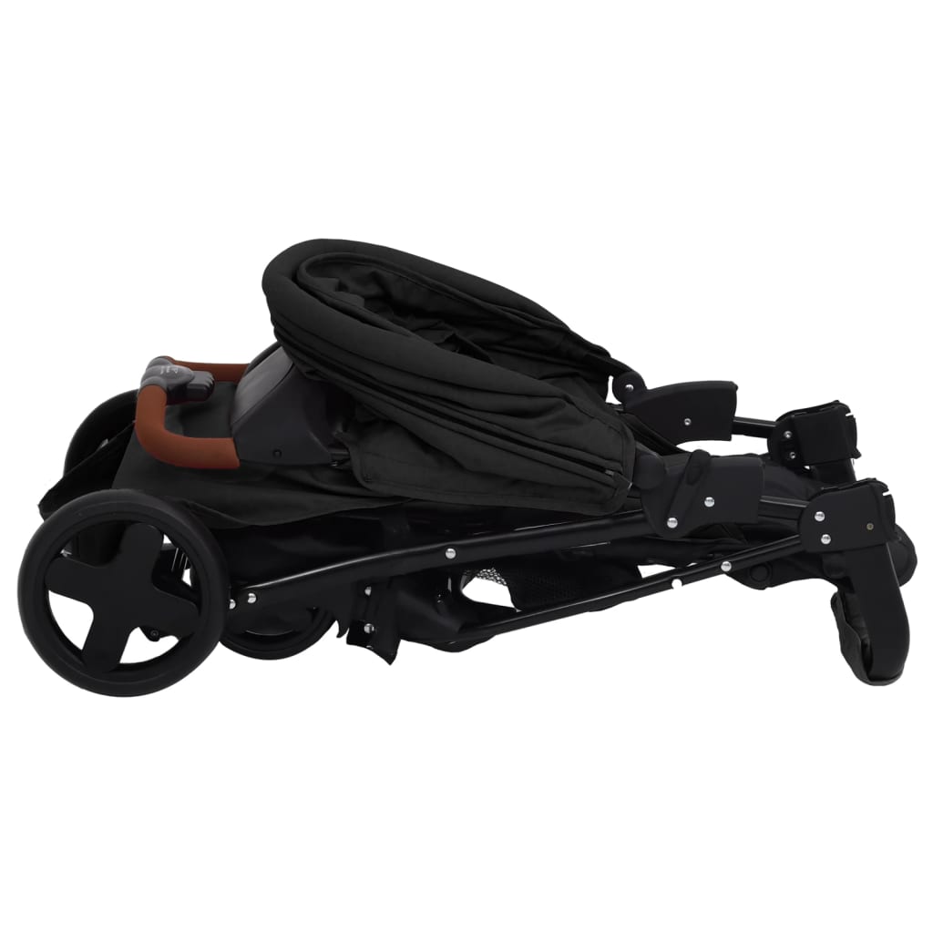 Poussette pour bébé 2-en-1 Anthracite Acier