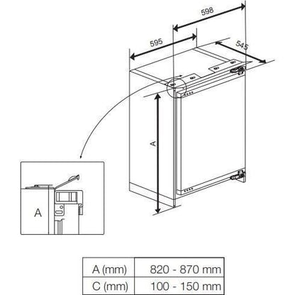 CongÈlateur IntÈgrable armoire BEKO BU1204N - 3 tiroirs - Porte rÈversible