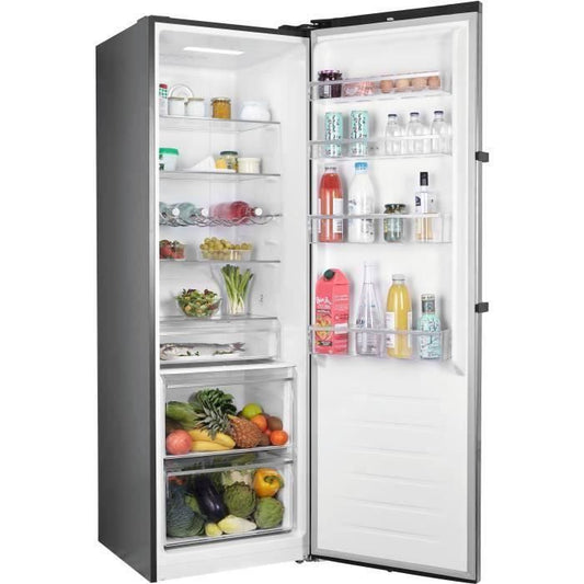 BRANDT BFL862YNX RÈfrigÈrateur 1 porte - 355 L - Froid ventilÈ - L59,5 x H185 cm - Inox