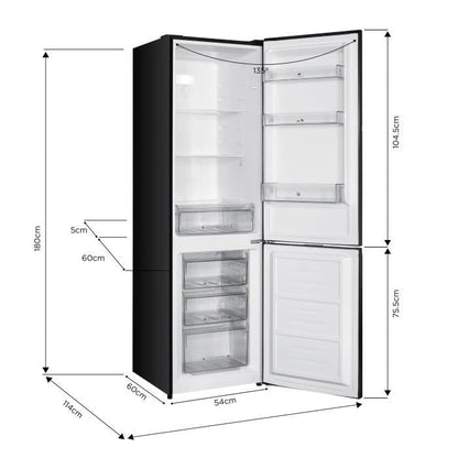 RÈfrigÈrateur congÈlateur bas CONTINENTAL EDISON - 253L - Total No Frost - Noir