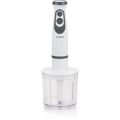 Ensemble Mixeur - DOMO - DO1089M - 600 W - Vitesse variable + Turbo - Mixeur plongeur, fouet, hachoir, verre graduÈ - Blanc