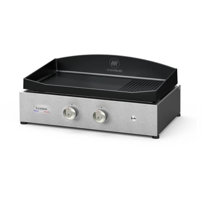 Plancha gaz - LE MARQUIER - Pure grill 260 inox - 2 br˚leurs