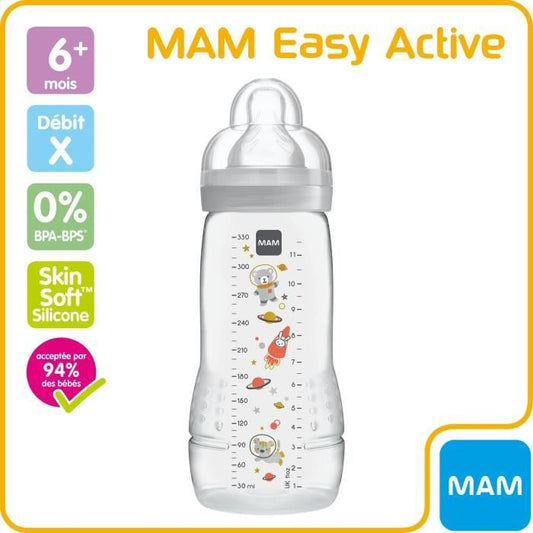 MAM Easy Active 2eme ¬ge Biberon +6m …lÈphant Ivoire 330ml