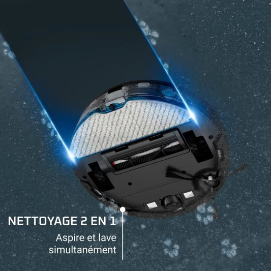 ROWENTA X-PLORER Serie 65 Robot aspirateur laveur, Technologie laser, Nettoyage mÈthodique, Design ultra fin RR8L65WH