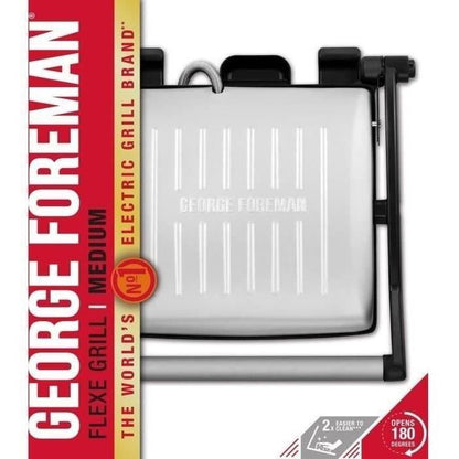 Flexe Grill 180∞ George Foreman 26250-56 - Grill et Plancha 2 en 1 - 1800W - Design Premium Acier Inoxydable