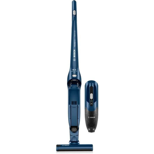 Aspirateur balai sans fil - BOSCH BBHF216 - 16 V max. - Batterie lithium - 36 min - Aspirateur de table intÈgrÈ - Bleu