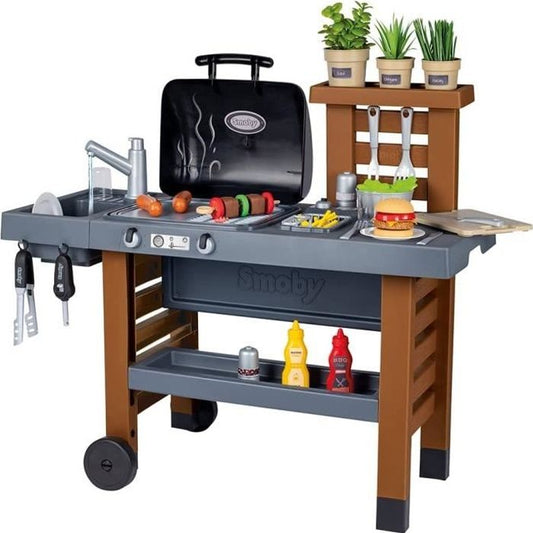 Cuisine d'ExtÈrieur …volutive Smoby - Grill et Plancha - 40 Accessoires